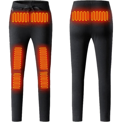 Heated Thermal Underwear Pants USB Rechargeable Electric Slim-Fit With Elastic Waistband And Drawstring - Image 1