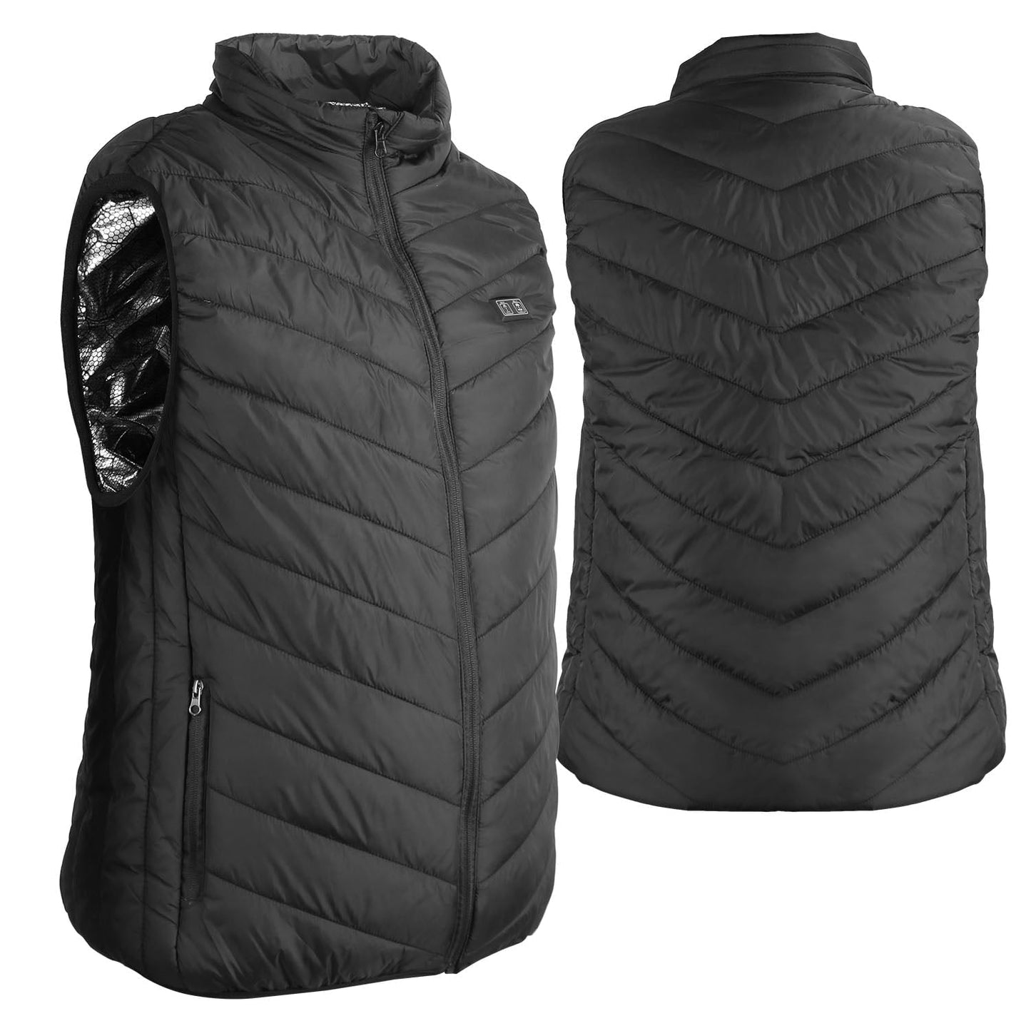 Heated Vest For Men With USB Rechargeable Battery Powered Puffer Stand Collar - Image 5