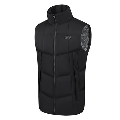 Heated Vest Women With USB Rechargeable Battery Powered Puffer Stand Collar - Image 4
