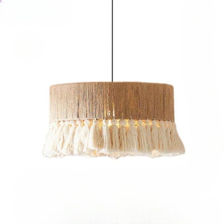 Hemp Fringe Chandelier Vintage Bohemian - Image 4