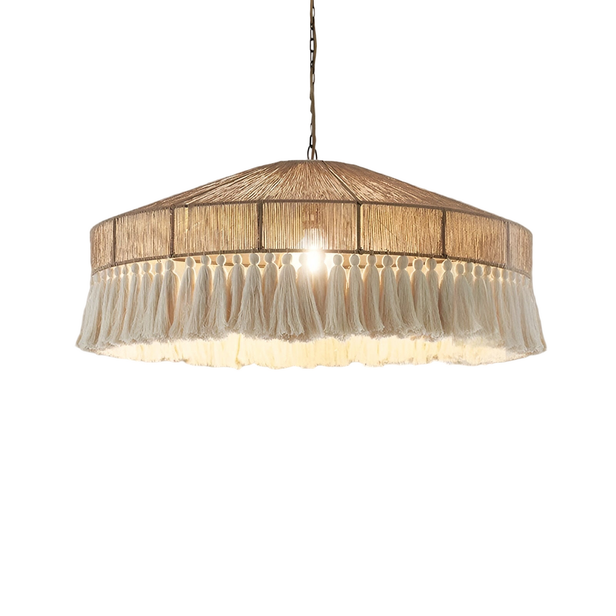 Hemp Fringe Chandelier Vintage Bohemian - Image 8