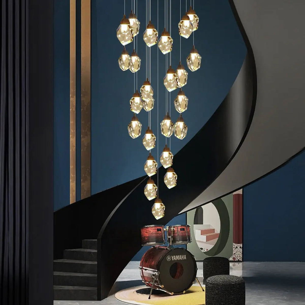 High Ceiling Modern Crystal Chandelier - Image 6