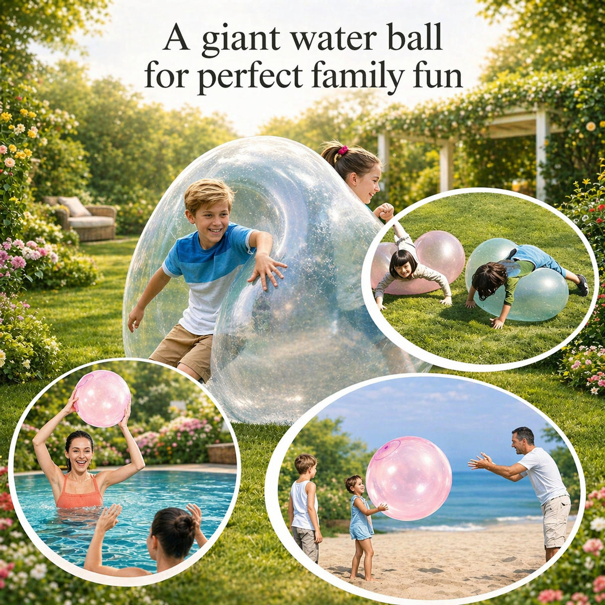 Inflatable Ball For Kids Tear-Resistant Tpr Outdoor Play - Image 3