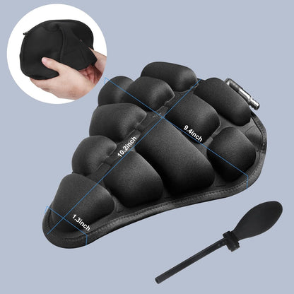 Inflatable Bike Seat Cover With Multiple Air Chambers And Elastic Straps - Image 9