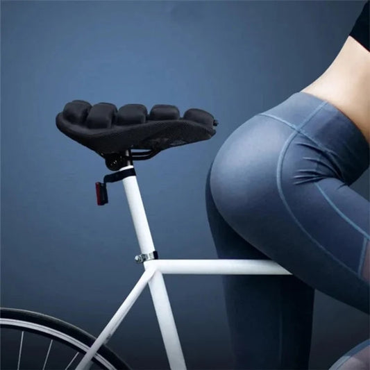Inflatable Bike Seat Cover With Multiple Air Chambers And Elastic Straps - Image 8