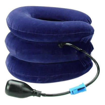 Inflatable Neck Traction Pillow With Three-Layer Adjustable Support And Hand Pump - Image 2
