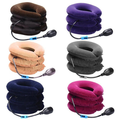 Inflatable Neck Traction Pillow With Three-Layer Adjustable Support And Hand Pump - Image 6