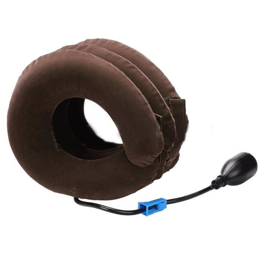 Inflatable Neck Traction Pillow With Three-Layer Adjustable Support And Hand Pump - Image 9