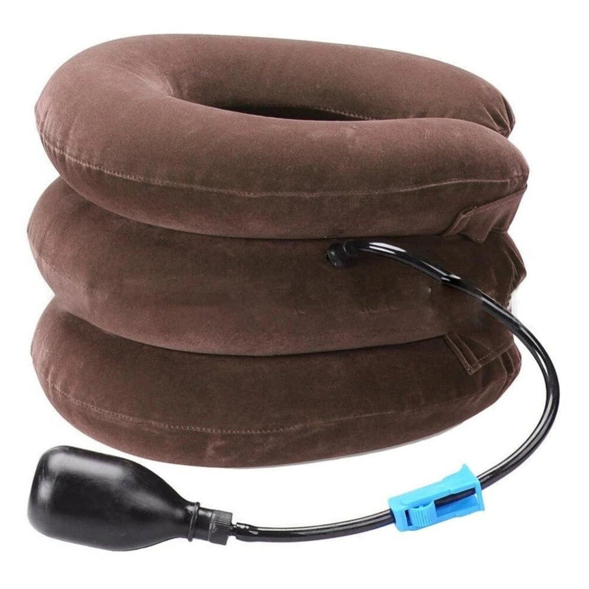 Inflatable Neck Traction Pillow With Three-Layer Adjustable Support And Hand Pump - Image 10
