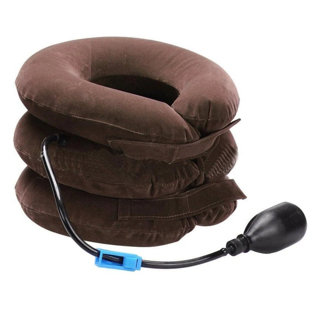 Inflatable Neck Traction Pillow With Three-Layer Adjustable Support And Hand Pump - Image 7