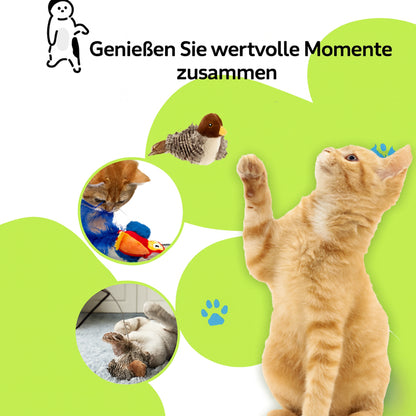 Interactive Cat Toy With Realistic Bird Sounds And Feathers For Indoor Hunting Play - Image 6