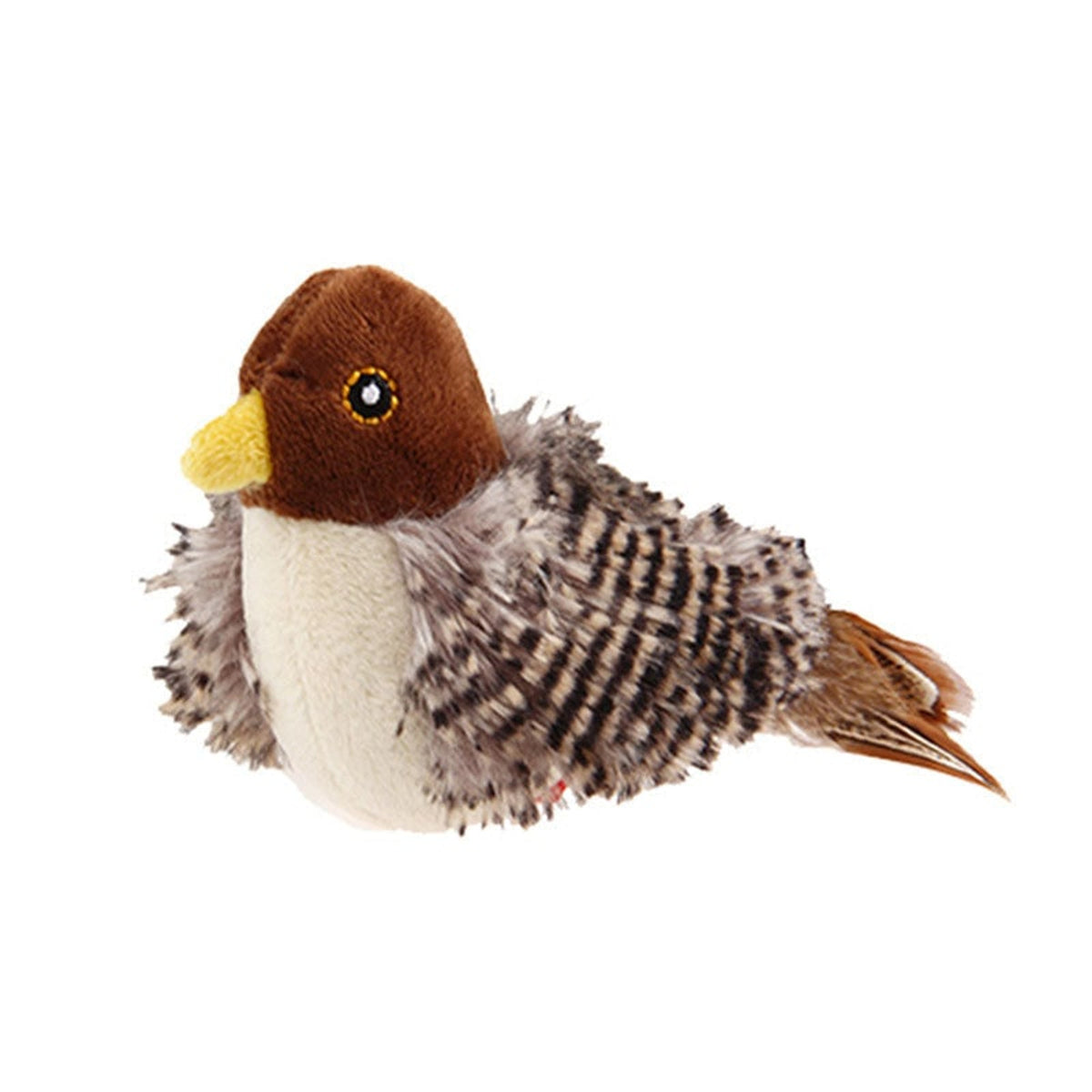 Interactive Cat Toy With Realistic Bird Sounds And Feathers For Indoor Hunting Play - Image 1