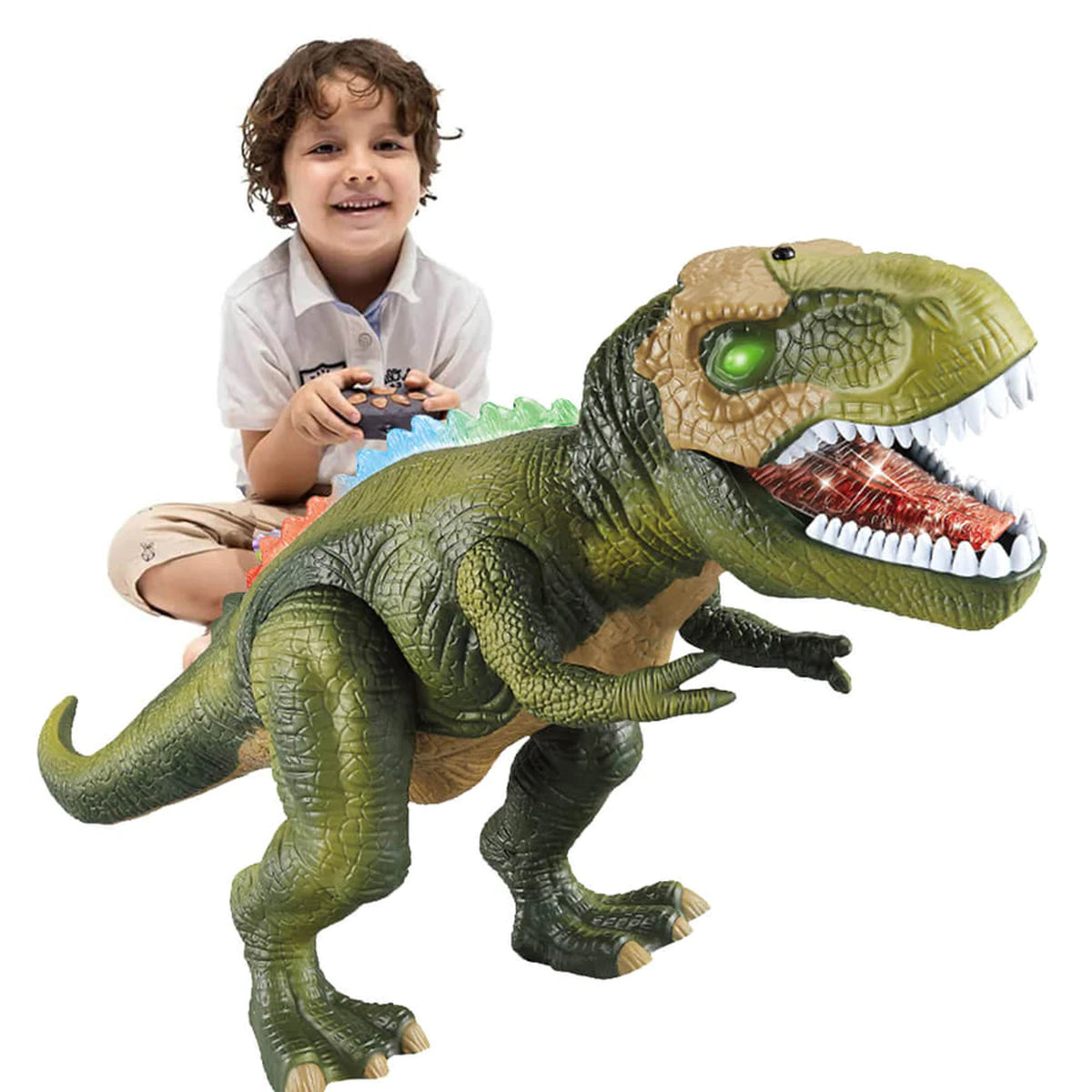 Interactive Dinosaur Toy With Remote Control Walking T-Rex With Light-Up LED Effects - Image 4