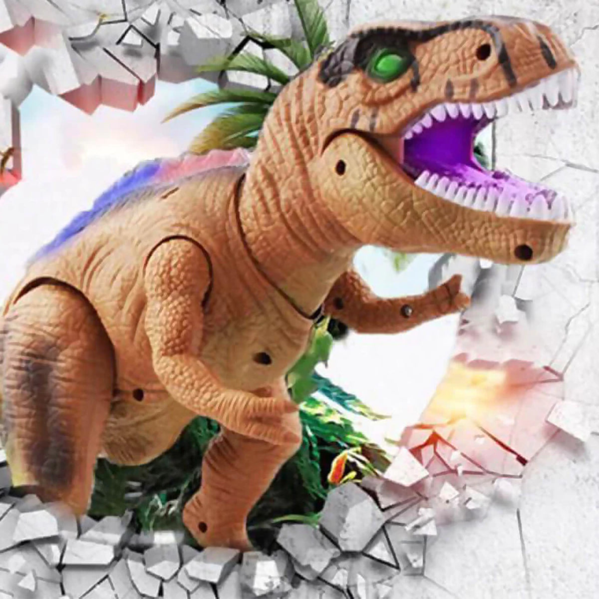 Interactive Dinosaur Toy With Remote Control Walking T-Rex With Light-Up LED Effects - Image 3