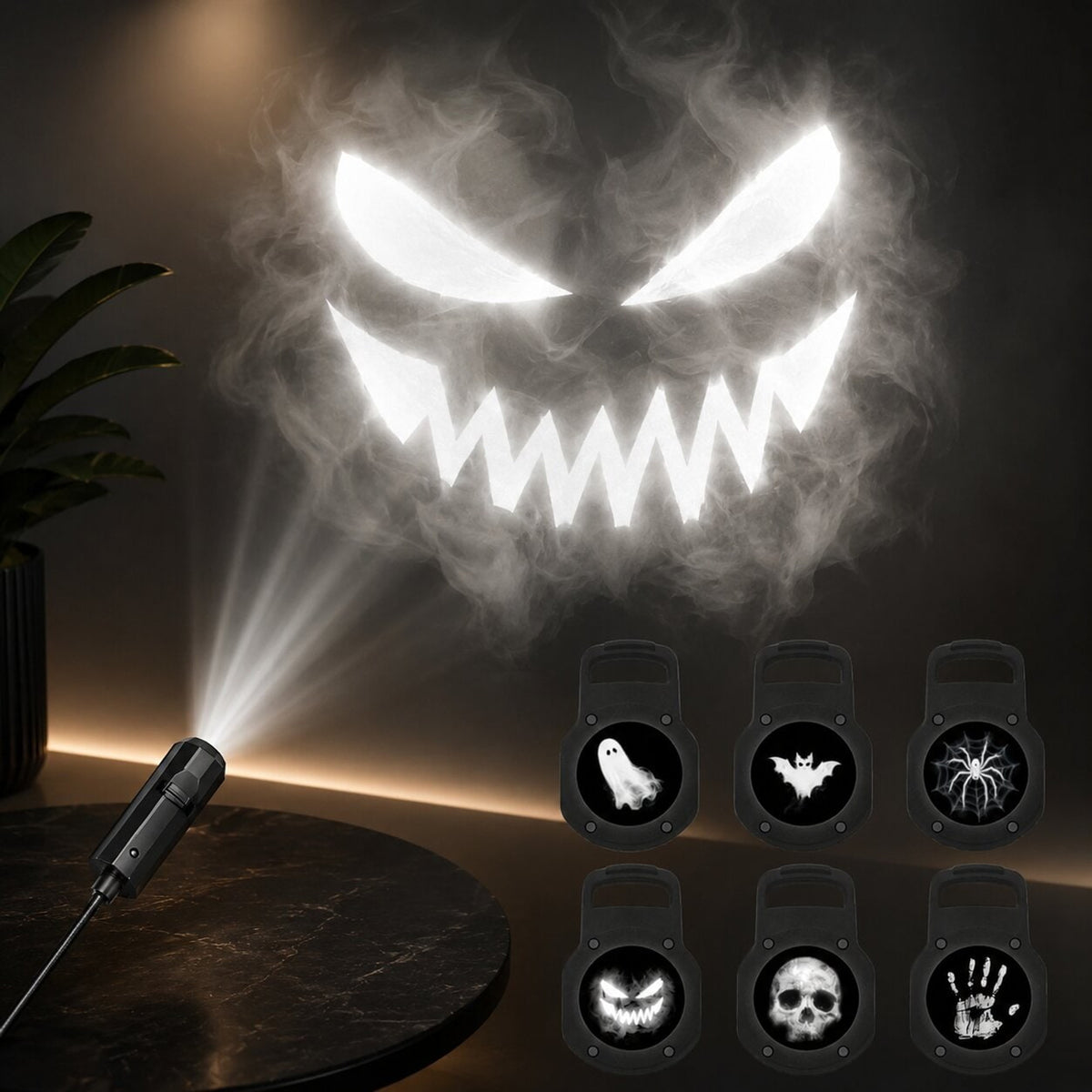 Interchangeable Scary Motifs Halloween Projector - Image 1