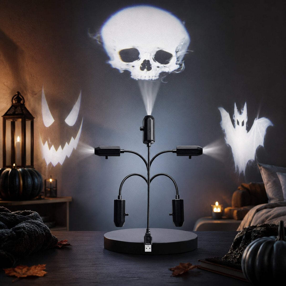 Interchangeable Scary Motifs Halloween Projector - Image 4