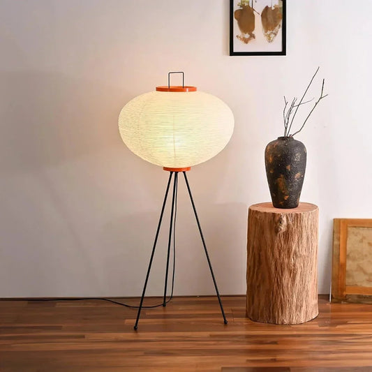 Japanese Paper Tripod Floor Lamp - Image 1
