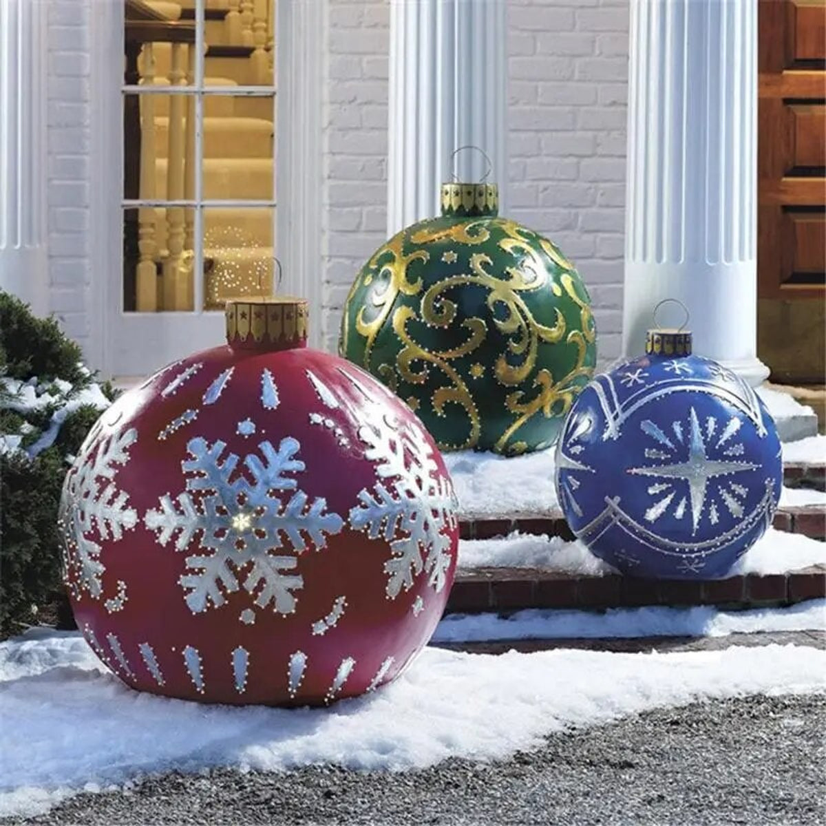 Jumbo Inflatable Christmas Ornaments With Weather-Resistant Outdoor Use - Image 1