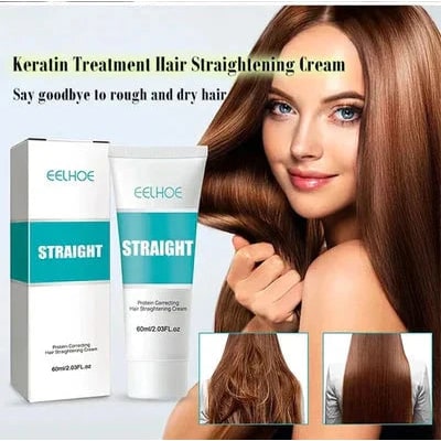 Keratin Smoothing Cream For Frizz- Silky Hair With Long-Lasting Results - Image 3