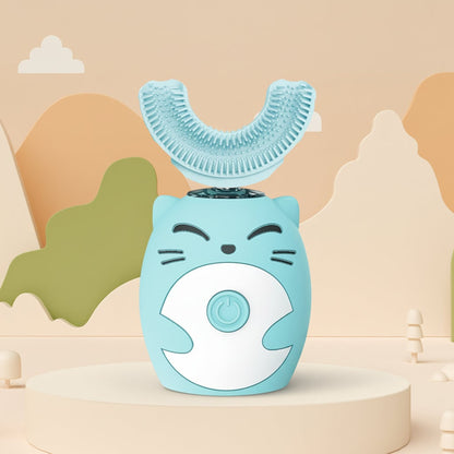 Kids Electric Toothbrush With Sonic U Shape Silicone Brush Head For Gentle Deep Cleaning - Image 1