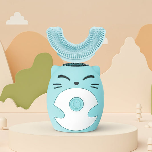 Kids Electric Toothbrush With Sonic U Shape Silicone Brush Head For Gentle Deep Cleaning - Image 1