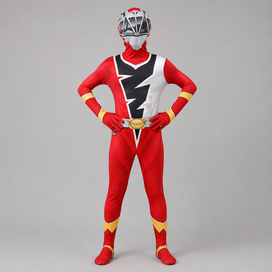 Kids' Halloween Costume Jumpsuit Superhero With Lightning Bolt Chest Panel Full-Body - Image 3