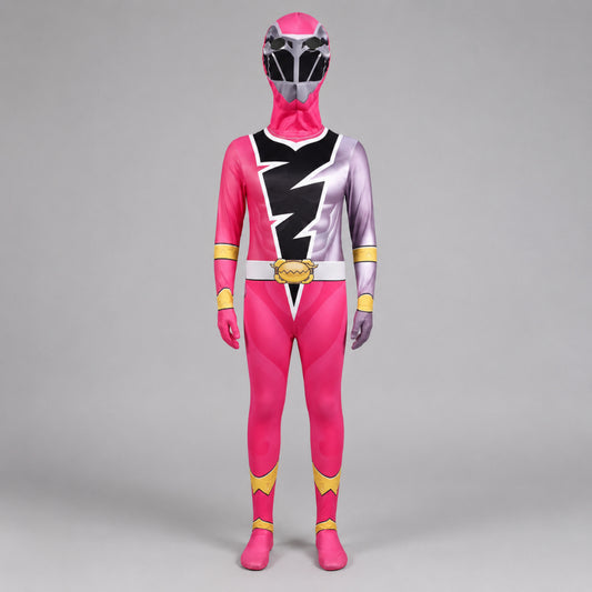 Kids' Halloween Costume Jumpsuit Superhero With Lightning Bolt Chest Panel Full-Body - Image 2