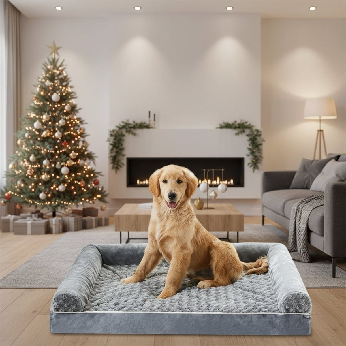 L Shaped Dog Bed For Seniors - Image 1