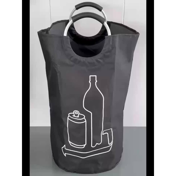 Large Collapsible Storage Bin With Hanging Hooks For Laundry And Recycling - Image 8
