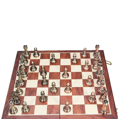 Large Metal Chess Set With Acrylic Pieces - Image 1
