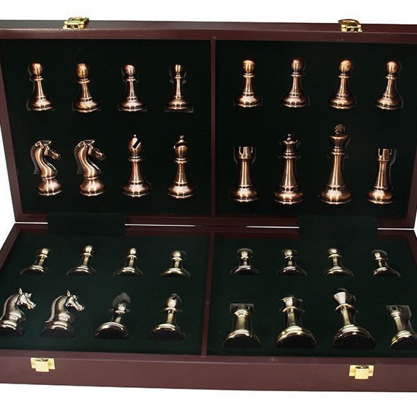 Large Metal Chess Set With Acrylic Pieces - Image 6