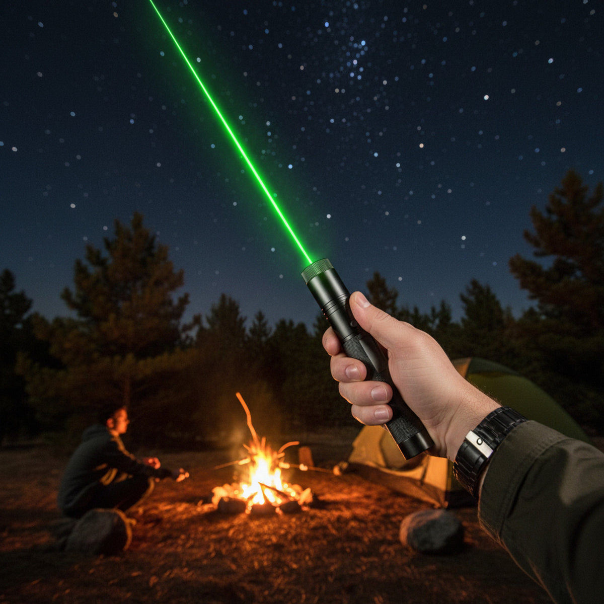 Laser Pointer Pen High Power With Adjustable Focus Ring Safety Key Lock And Rechargeable USB Charger - Image 1