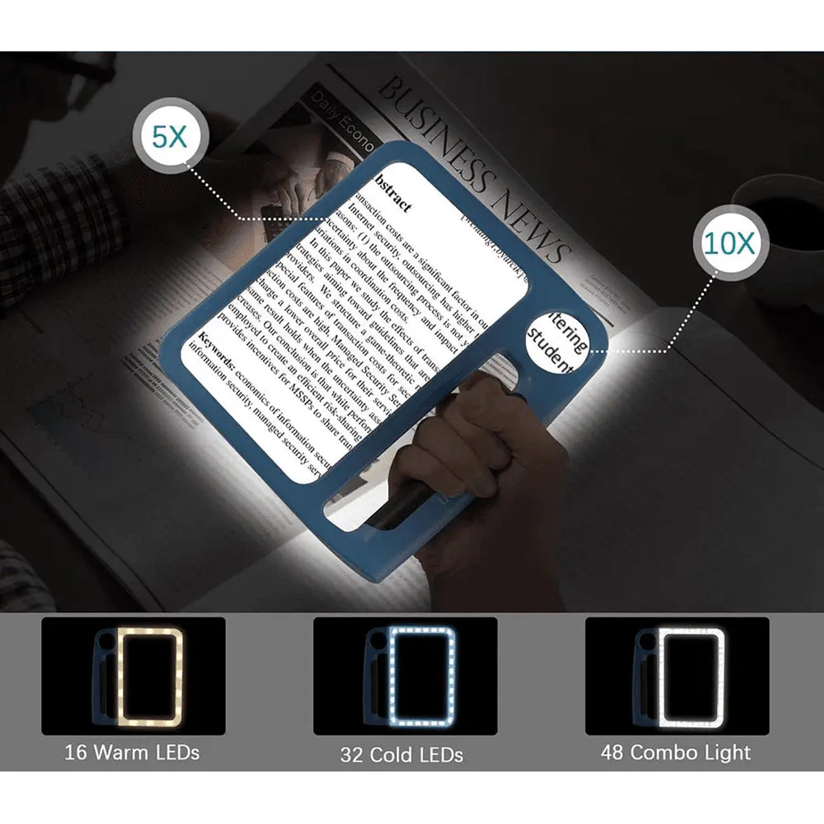 LED Magnifying Lamp With 5X Reading Magnifier - Image 3