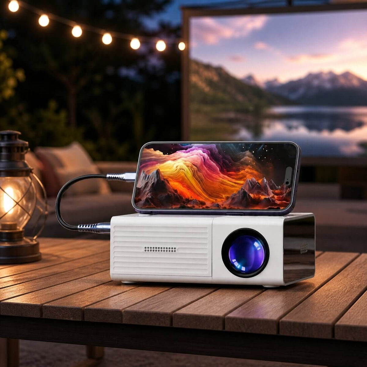Leinwandia Mini Portable Projector For Home Cinema And Gaming - Image 8
