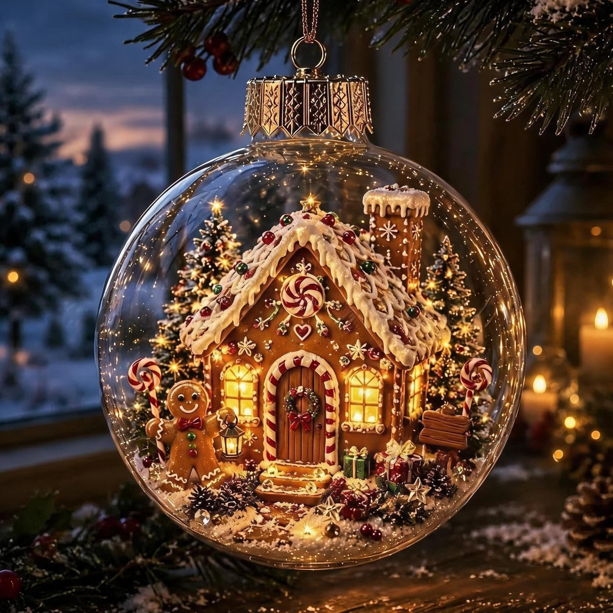 Light Up Glass Ball Christmas Ornament - Image 8