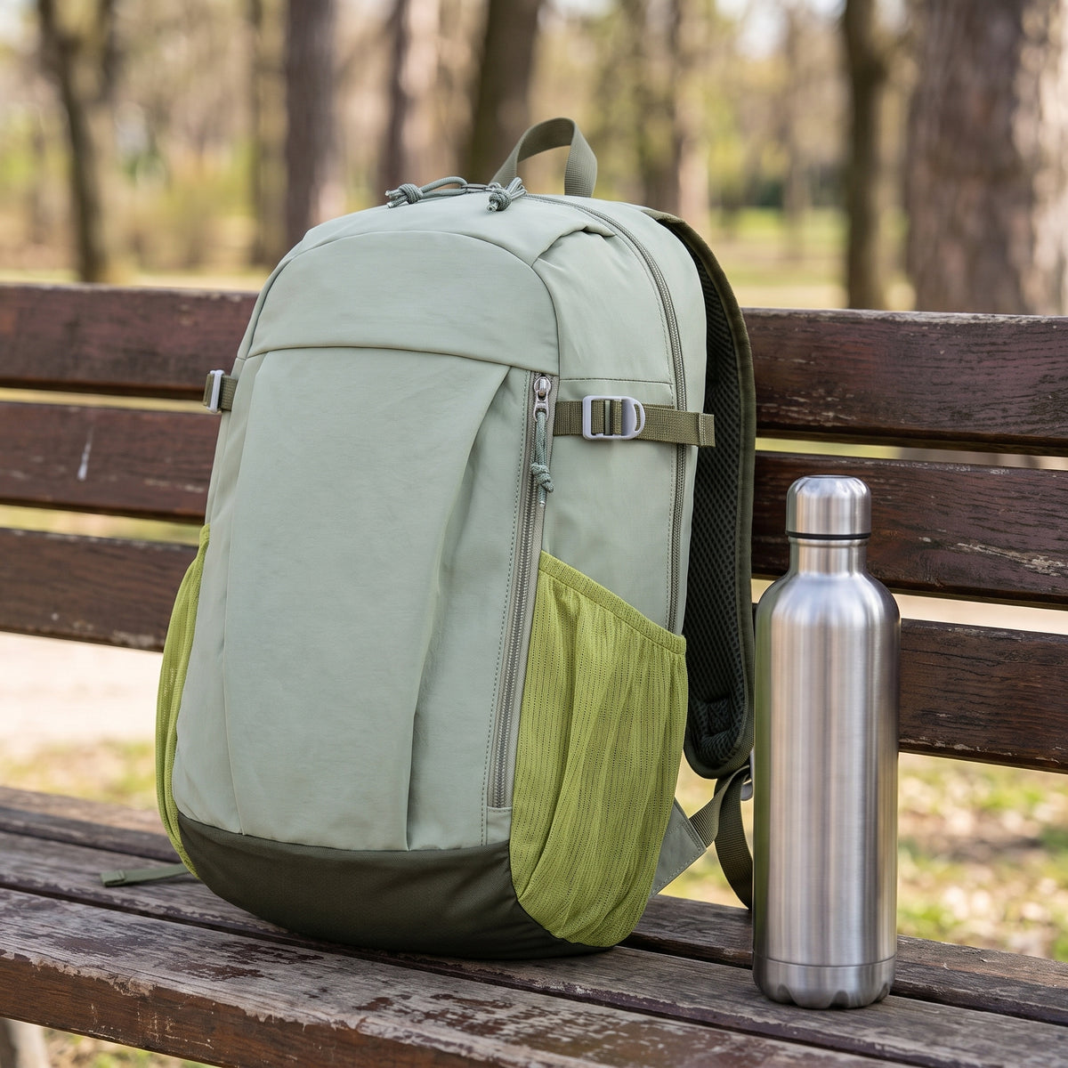 Lightweight Backpack with Adjustable Travel Design and Zippered Front - scale