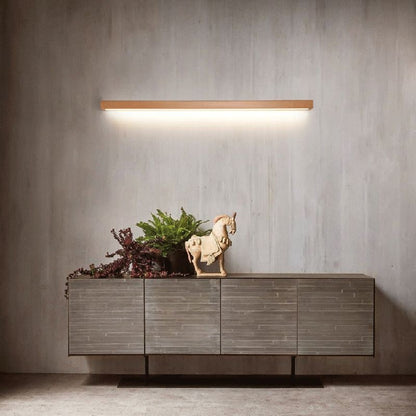 Linear LED Wall Sconce With Wooden Frame - Image 6