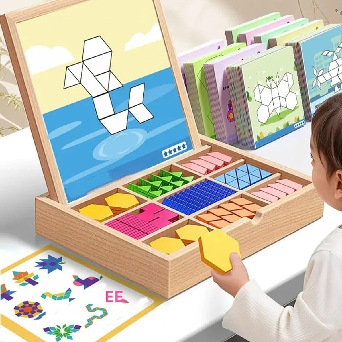 Magnetic Building Blocks For Kids -Piece Stem Toy With Wooden Pieces And Storage Box - Image 7