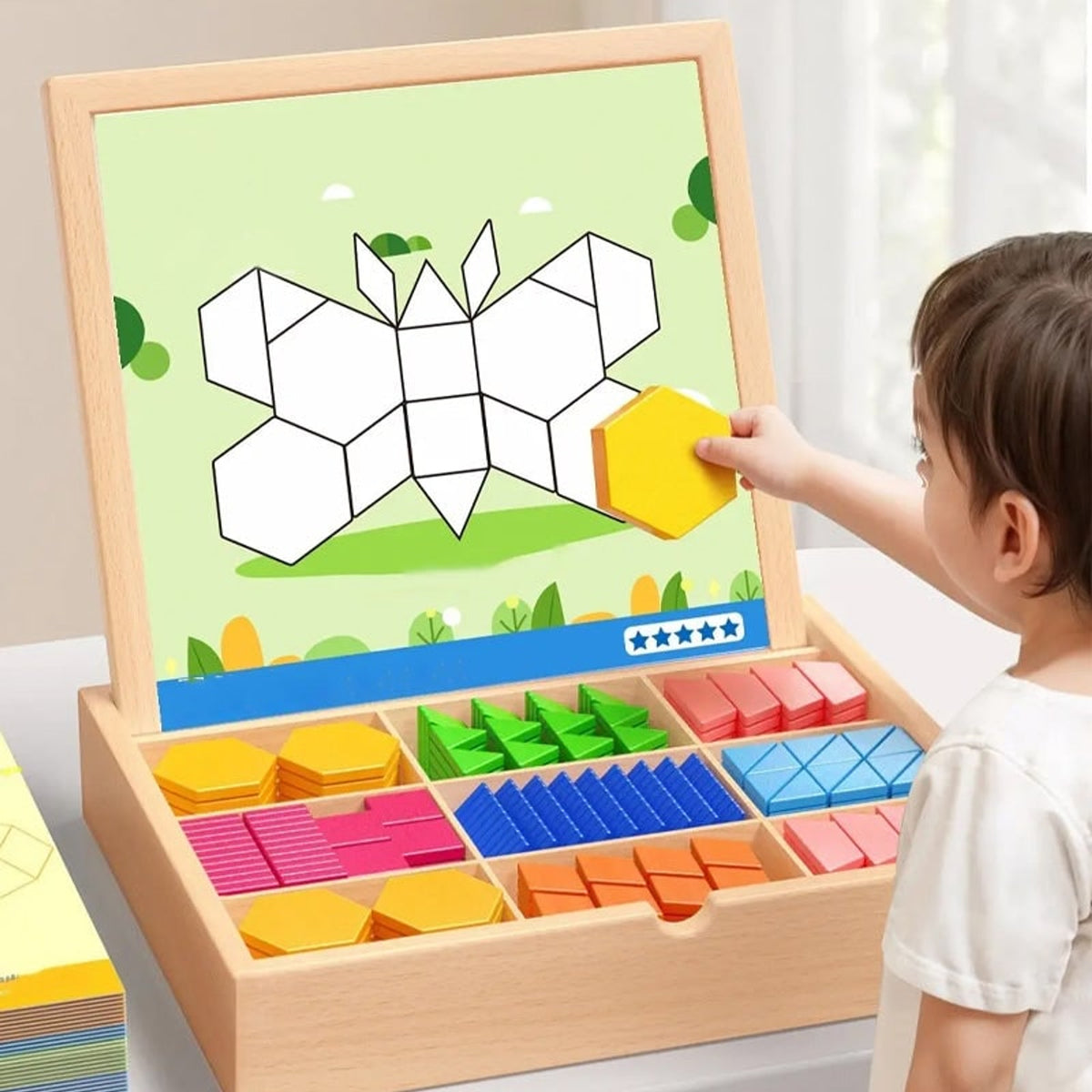 Magnetic Building Blocks For Kids -Piece Stem Toy With Wooden Pieces And Storage Box - Image 5