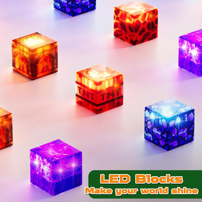 Magnetic Building Blocks Set With Light-Up Educational Design - Image 8