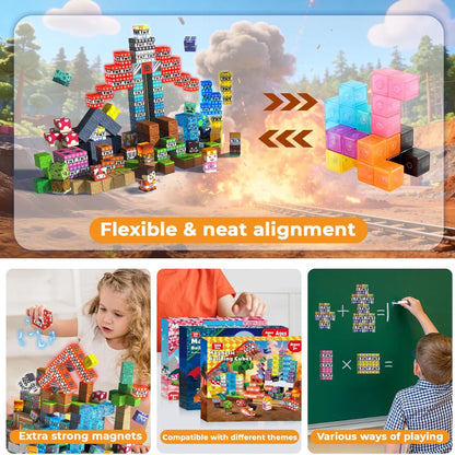 Magnetic Building Blocks Set With Light-Up Educational Design - Image 6