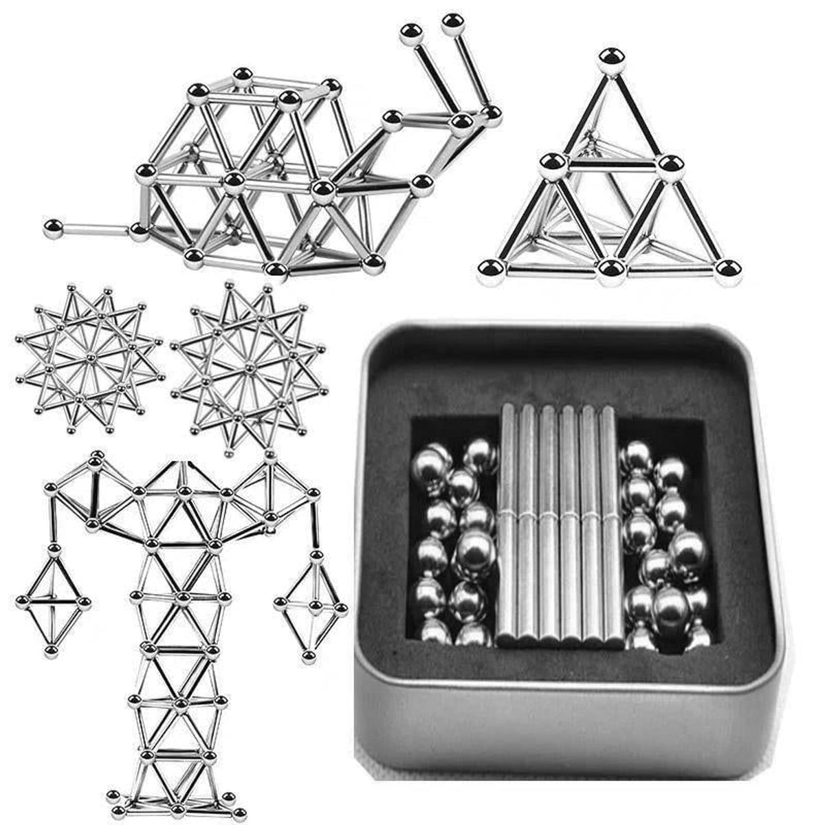 Magnetic Building Rods And Balls Stem Toy - Image 1