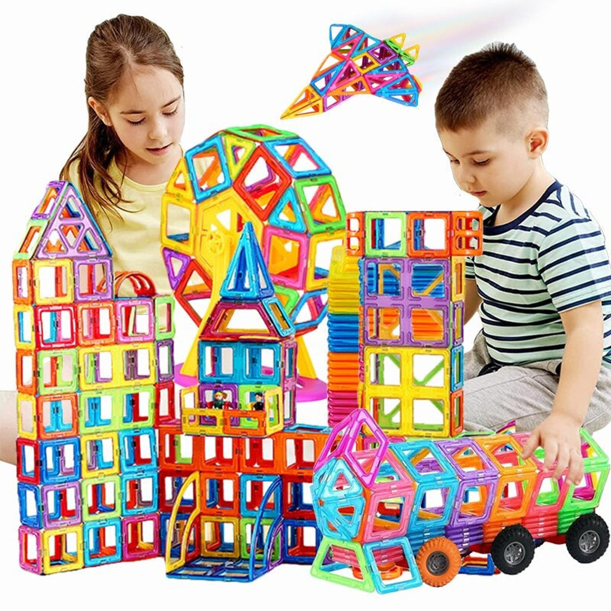 Magnetic Building Tiles Creative & Educational Toy For Children - Image 1