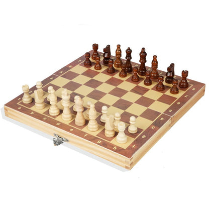 Magnetic Folding Chess Board With Solid Wood Pieces - Image 2