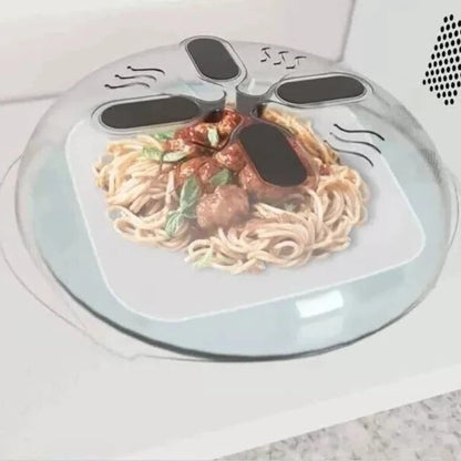 Magnetic Microwave Splatter Cover With Steam Vents For Even Heating - Image 1