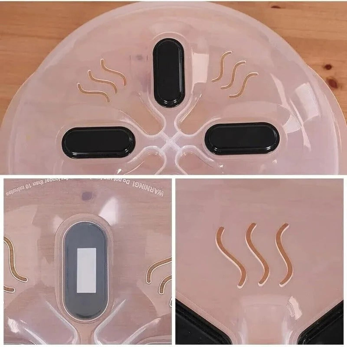 Magnetic Microwave Splatter Cover With Steam Vents For Even Heating - Image 2