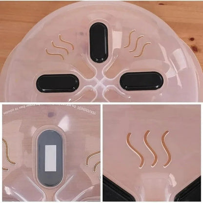 Magnetic Microwave Splatter Cover With Steam Vents For Even Heating - Image 2