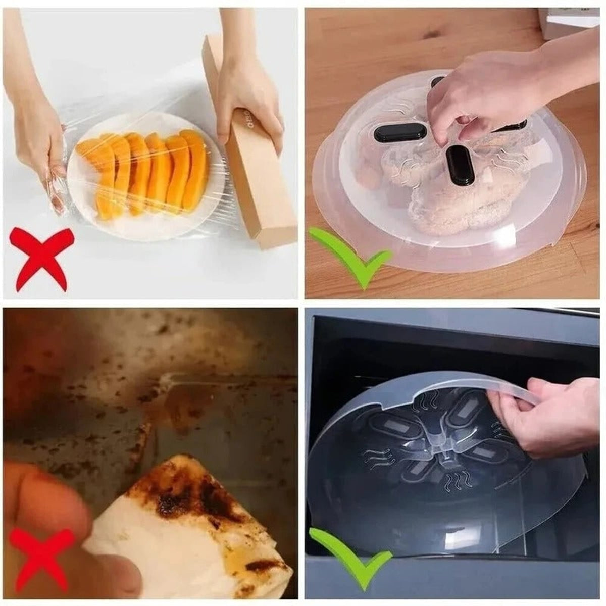 Magnetic Microwave Splatter Cover With Steam Vents For Even Heating - Image 4