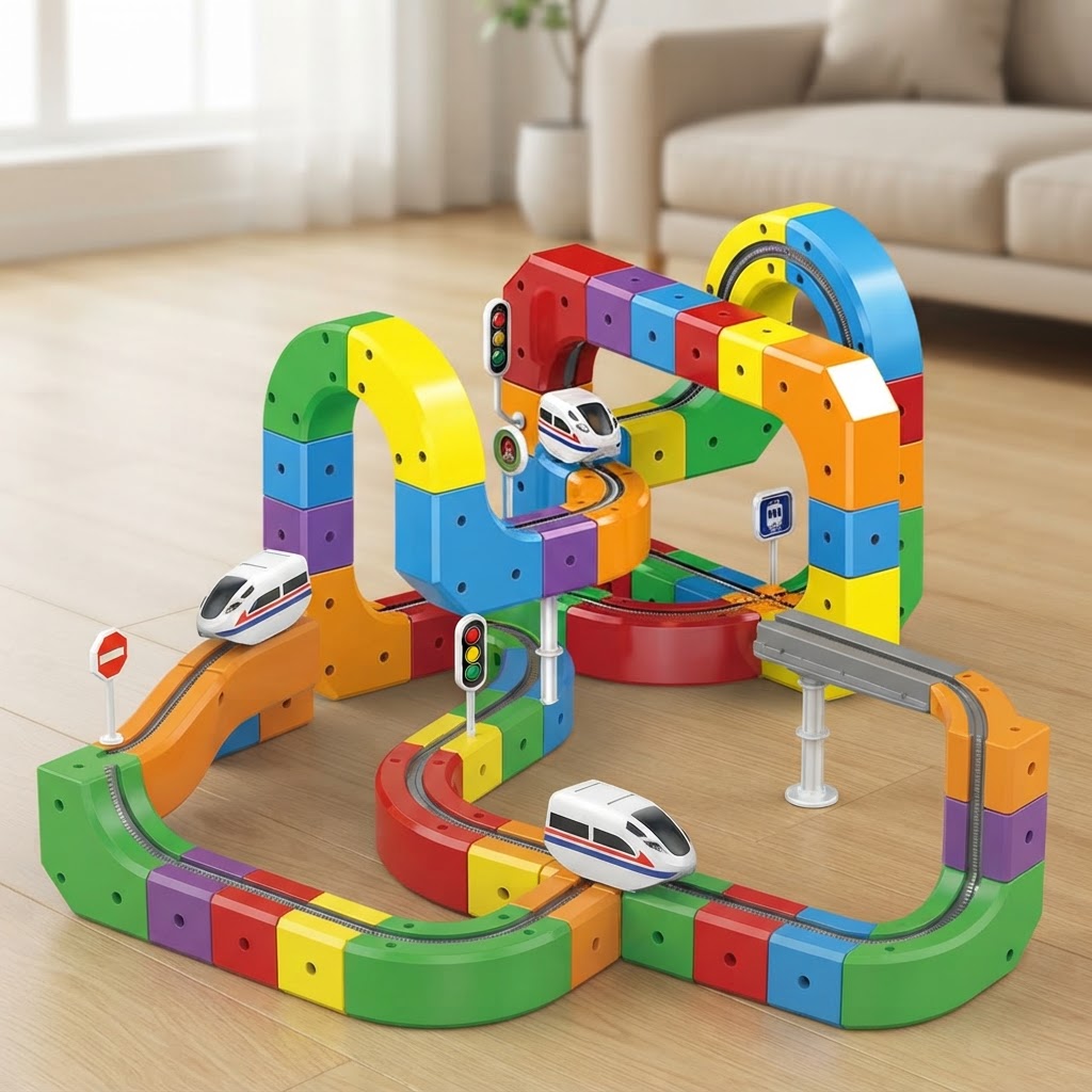 Magnetic Train Track Toy With 3D Snap-Together Track System For Kids - Image 6
