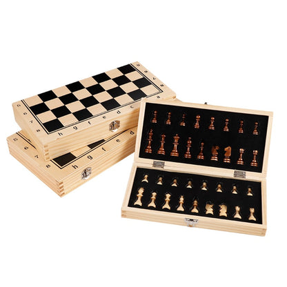 Magnetic Wooden Chess Set With Folding Board - Image 2